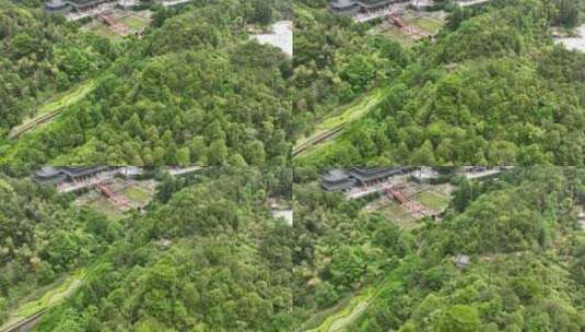 航拍福建宁德福鼎太姥山海上仙山风光高清在线视频素材下载