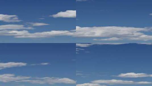 垂直视频幸福云和蓝天延时背景高清在线视频素材下载