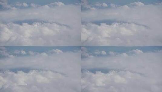 飞机窗外高空云层云雾高清在线视频素材下载