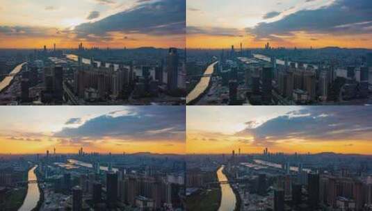 广州琶洲日落高清在线视频素材下载