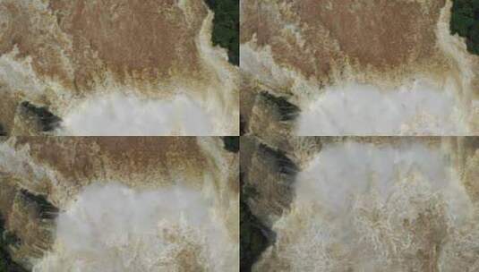 4k航拍广西黑水河（山川 峡谷 洪水）高清在线视频素材下载