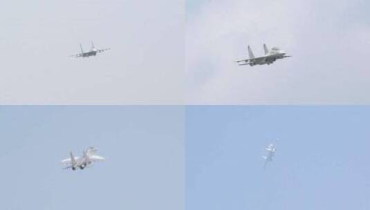 4K稳定：长春航展2023空军歼-16战斗机高清在线视频素材下载