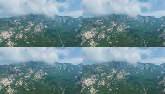 崂山巨峰景区航拍5k延时高清在线视频素材下载