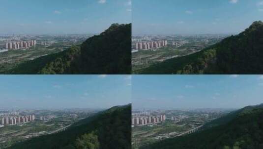 鸟瞰大重庆城市全景高清在线视频素材下载