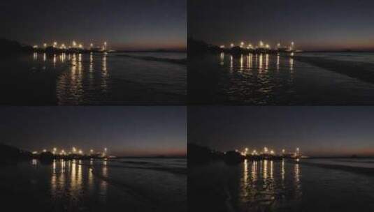 清晨海滩日出蓝调高清在线视频素材下载