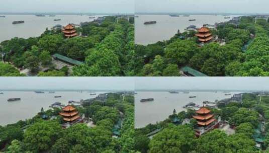 中国四大名楼洞庭湖岳阳楼旅游景区高清在线视频素材下载