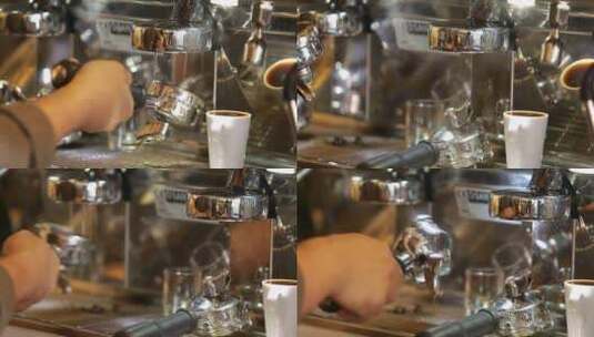 咖啡师正在制作咖啡高清在线视频素材下载