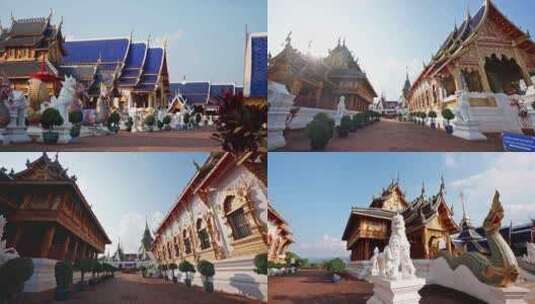 泰国清迈蓝庙高清在线视频素材下载