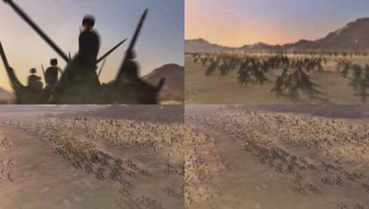 三维 古代战争 大军团作战高清在线视频素材下载