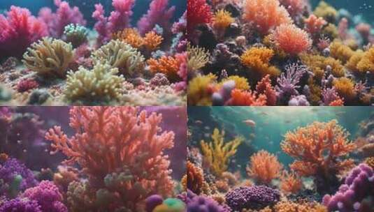 唯美海底世界珊瑚礁高清在线视频素材下载