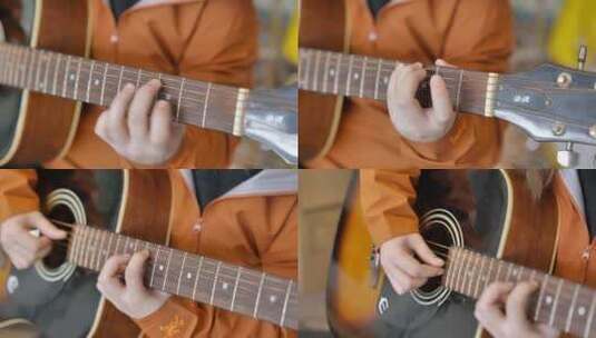 歌手弹吉他画面高清在线视频素材下载