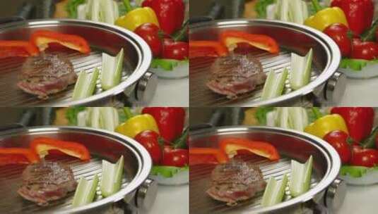 煎牛排 牛肉 烤肉高清在线视频素材下载