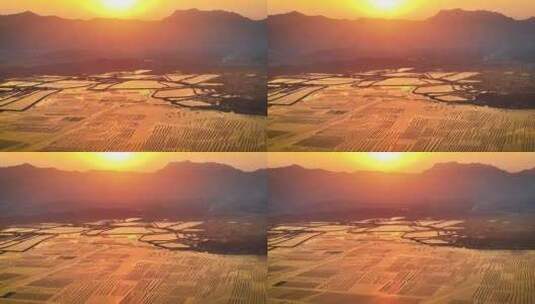 惠东盐州岛日落光影航拍视频高清在线视频素材下载