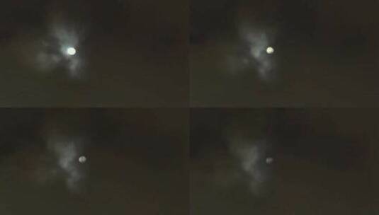 黑夜乌云 月亮穿过云层 8404高清在线视频素材下载