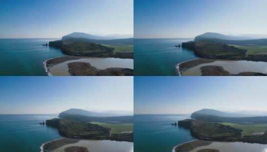 欧洲航空影视素材的希腊的海岸美景高清在线视频素材下载