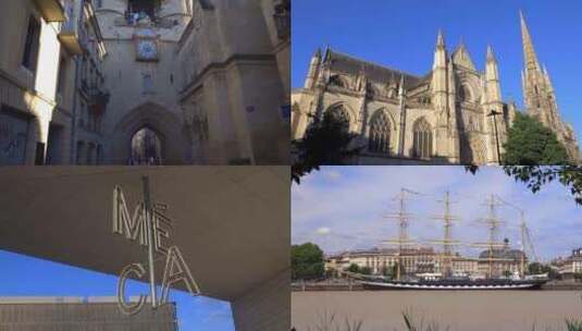 法国波尔多城市高清在线视频素材下载