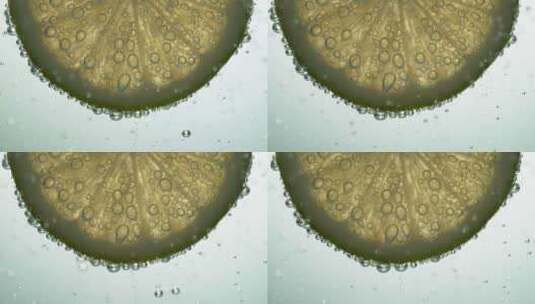青柠上有气泡溢出高清在线视频素材下载