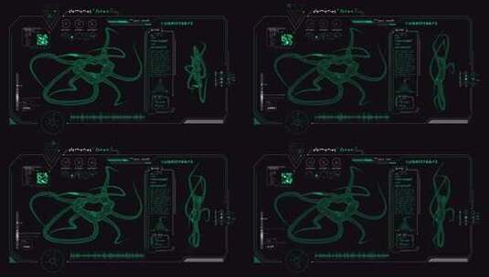 动画外星界面中的生物学研究高清在线视频素材下载
