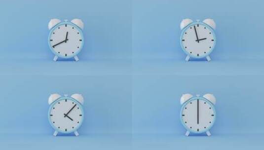 抽象和最小的闹钟在柔和的背景。高清在线视频素材下载