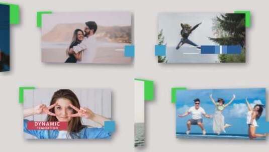 时尚清新的运动朋友家庭旅游照片作品集相册AE模板高清AE视频素材下载