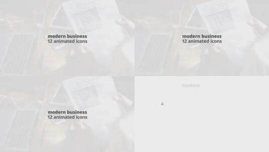 现代商业平面动画图标Icon素材包AE模板高清AE视频素材下载