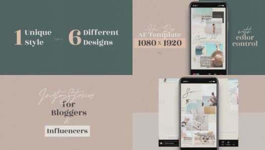 旅游博客Instagram故事清新动感AE模板高清AE视频素材下载