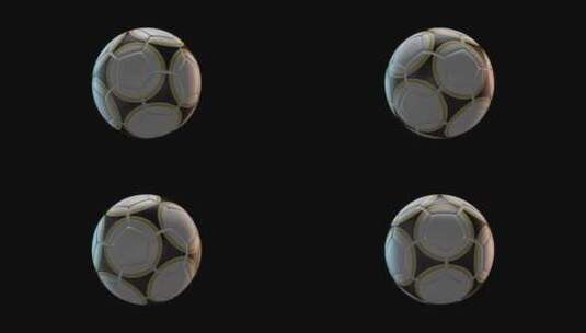 足球三维立体模型元素展示高清AE视频素材下载