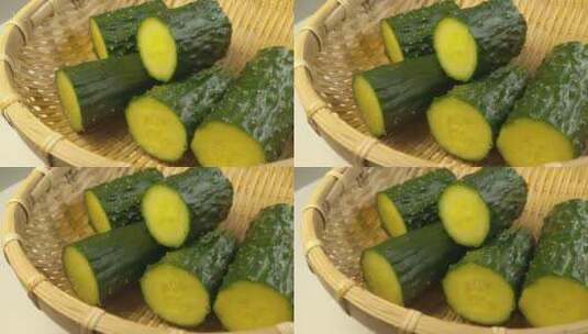 4K蔬菜黄瓜天然食材4K视频高清在线视频素材下载
