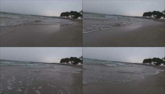 海浪冲击着海岸高清在线视频素材下载