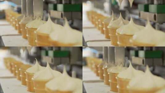 冰激凌自动生产线高清在线视频素材下载