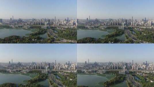 航拍湖北武汉东湖景区高清在线视频素材下载