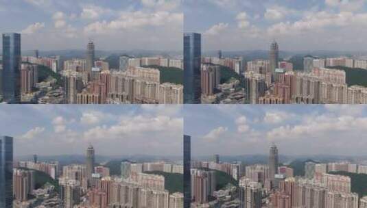 贵州贵阳城市蓝天白云天际线航拍高清在线视频素材下载