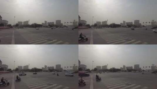 城市道路沙尘暴高清在线视频素材下载