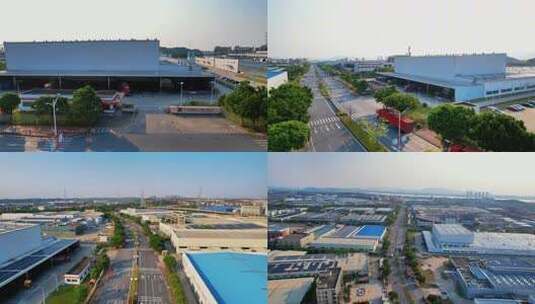可口可乐瓶装商生产佛山三水公司航拍高清在线视频素材下载