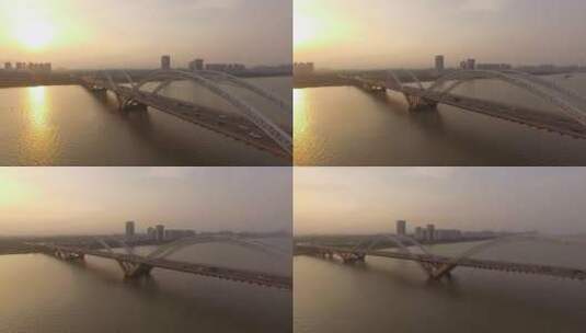 南昌 桥梁艾溪湖大桥高清在线视频素材下载