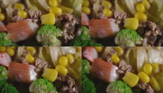 减肥沙拉轻食减肥餐高清在线视频素材下载