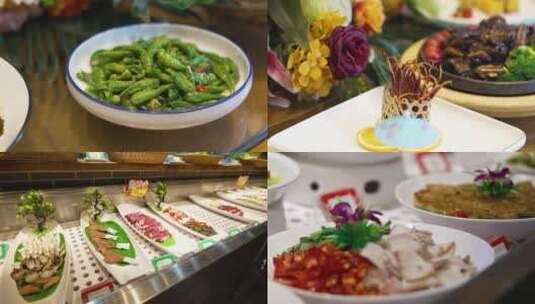 餐厅菜品美食展示高清在线视频素材下载
