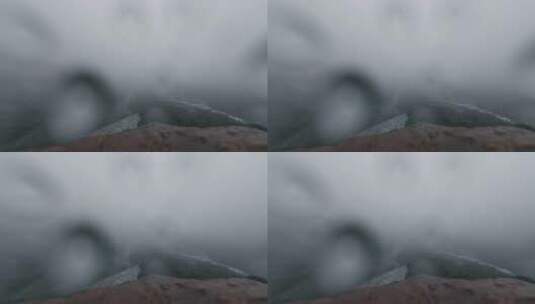 雨崩冰湖雨中延时摄影高清在线视频素材下载