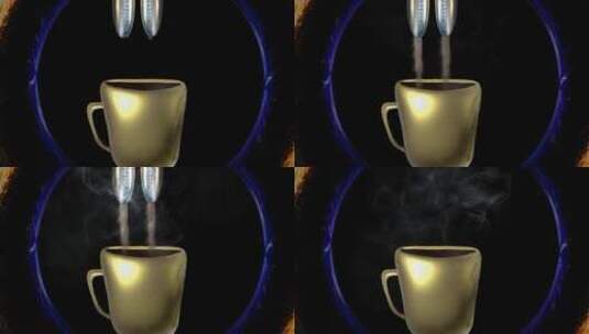 咖啡制作泡咖啡咖啡店咖啡馆喝咖啡特写高清在线视频素材下载