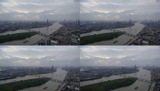 广州天河三溪金融城鱼珠港保利风起云涌高清在线视频素材下载
