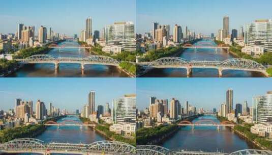 广州海珠桥蓝天延时高清在线视频素材下载