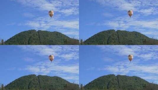 腾冲火山公园热气球高清在线视频素材下载