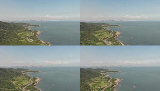青岛环岛路航拍延时高清在线视频素材下载