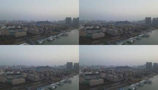 南京全景标致建筑4K航拍原素材高清在线视频素材下载