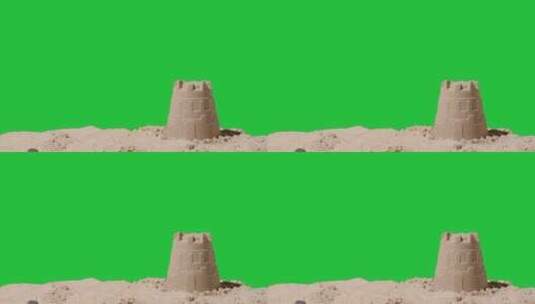 沙子堆砌的城堡高清在线视频素材下载