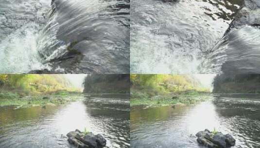 4K大自然风景潺潺溪水摇镜头高清在线视频素材下载
