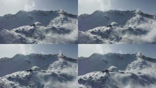 航拍阳光下的达谷冰川观景台4k高清在线视频素材下载