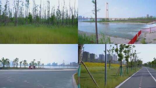 武汉洪山江滩公园4K视频合集高清在线视频素材下载