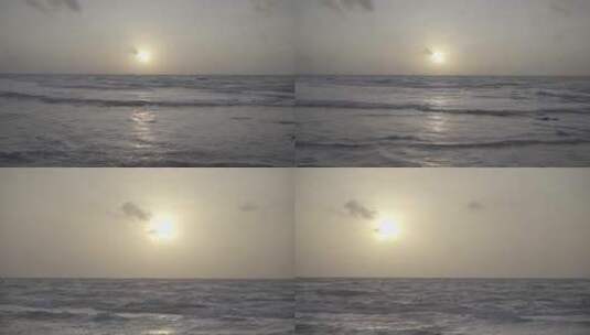 北海海边夕阳下日落美景高清在线视频素材下载