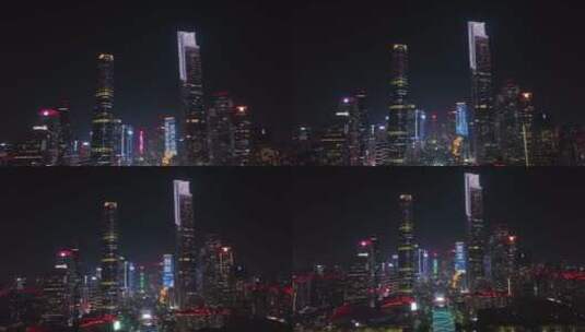 广州夜景航拍高清在线视频素材下载